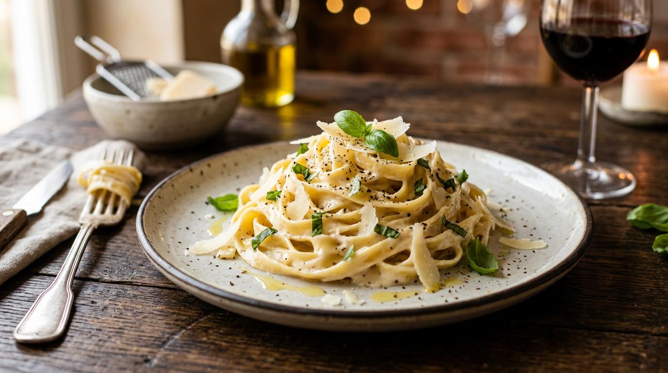 Housemade fettuccine pasta dish