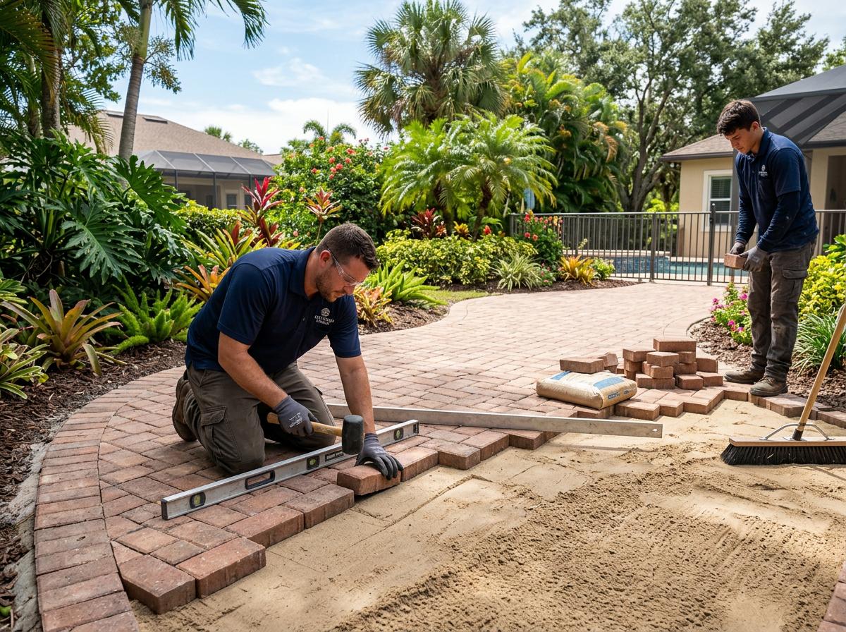 Paver leveling and patio restoration in Mount Dora FL