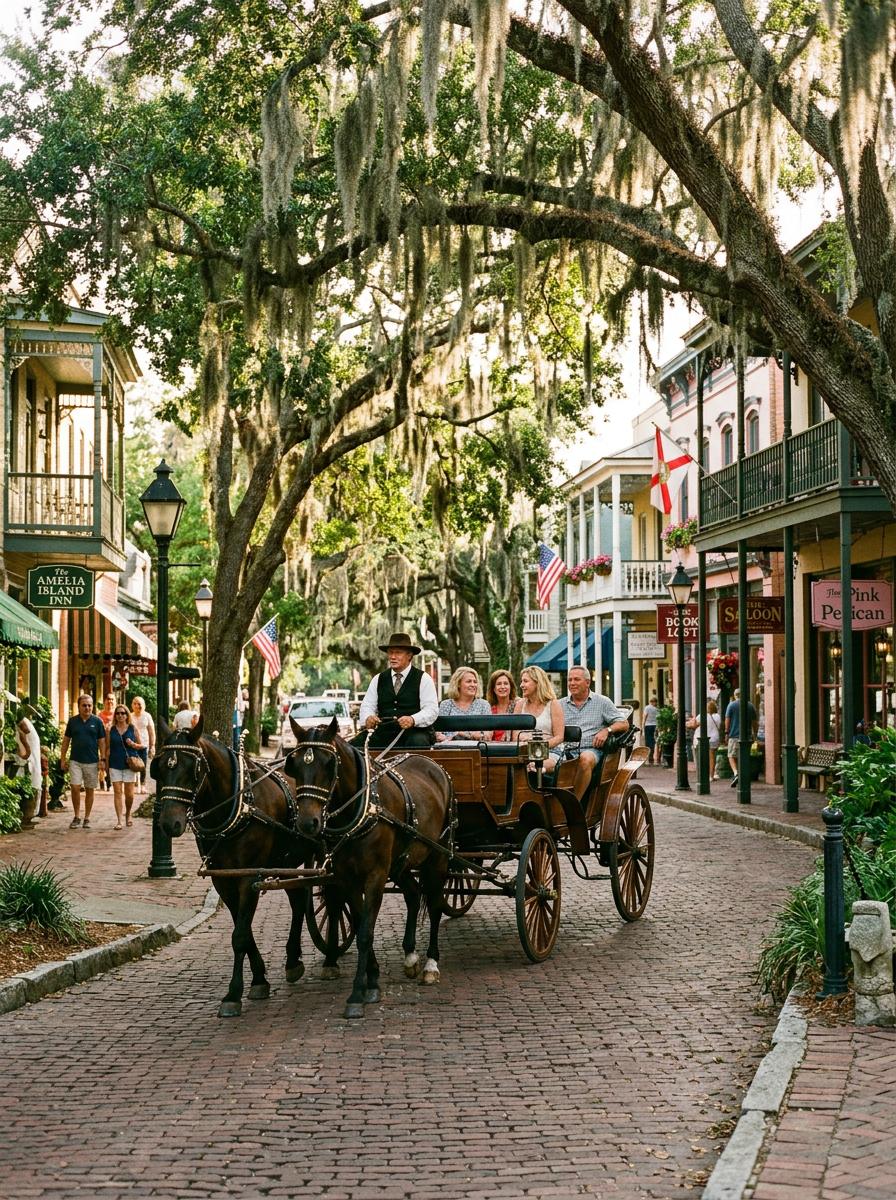 Historic downtown Mount Dora carriage tour